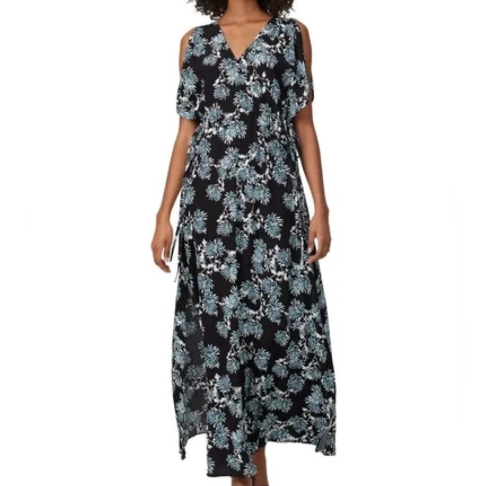 Thakoon maxi dress with high side slits and waist ties